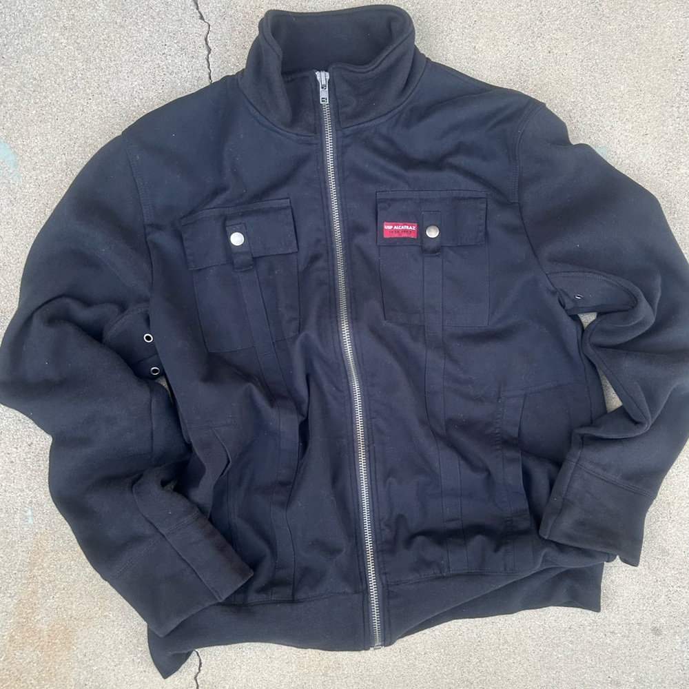 Black Jacket with Zipper Closure